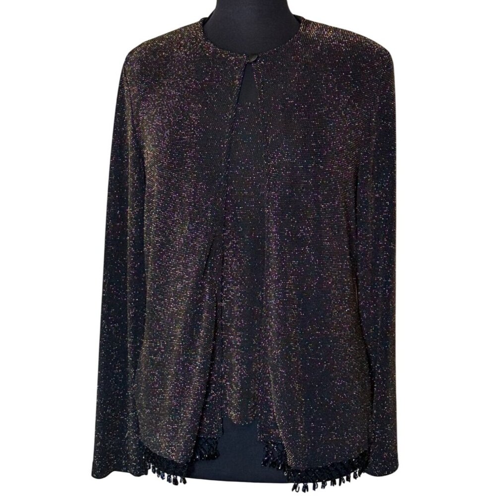 Ronni Nicole by Ouida Sparkly Gold Black Women's Top Set Size M (SEE LISTING)